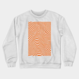 Orange Liquid Marble 70s Retro Op Art Crewneck Sweatshirt